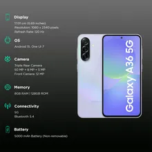 گوشی موبایل سامسونگ Galaxy A36 5G ظرفیت 128 گیگابایت رم 8 گیگابایت gallery8