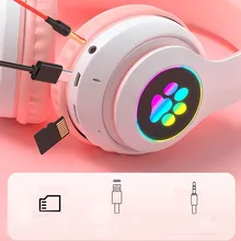 هدفون بلوتوثی مدل گربه ای gallery4